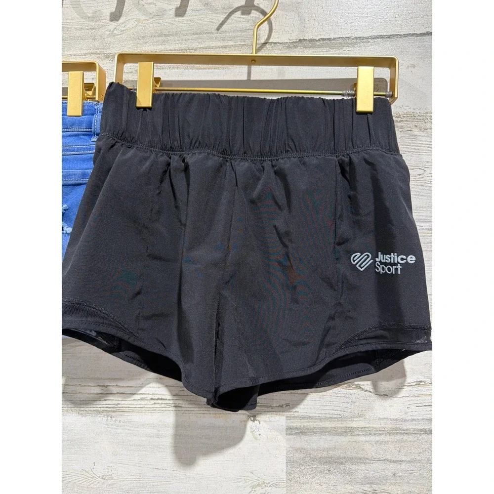 Beautees Justice Shorts Bundle Girls 12/14 Blue Black Distressed Active GUC*